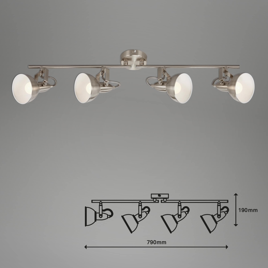 Briloner 2049-042 - Spot 4xE14/40W/230V argenté
