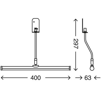 Briloner 2058-018 - Illuminazione a LED per specchi da bagno SPLASH LED/5,5W/230V IP23