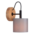 Briloner 2075-014 - Applique murale RHON 1xE14/25W/230V en bois d'hévéa