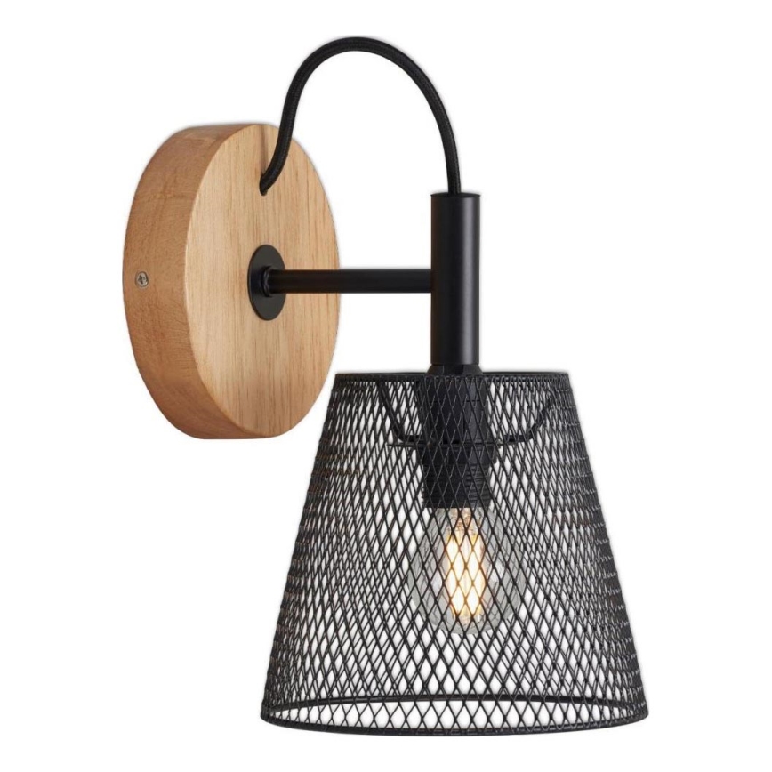 Briloner 2077-015 - Applique WOOD & STYLE 1xE14/25W/230V albero di caucciù