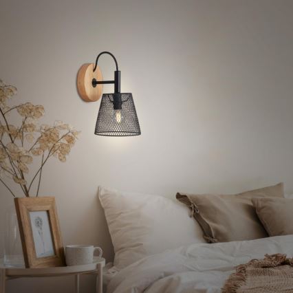 Briloner 2077-015 - Applique WOOD & STYLE 1xE14/25W/230V albero di caucciù