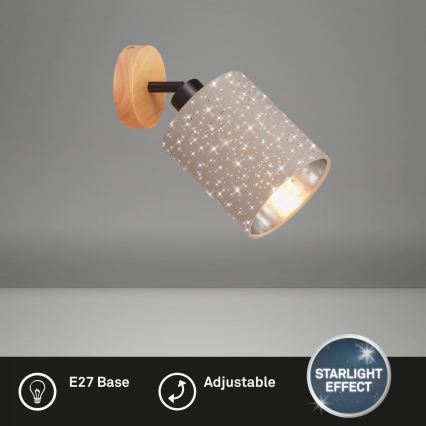 Briloner 2078-011 - Faretto da parete SPOTLIGHT 1xE27/25W/230V beige
