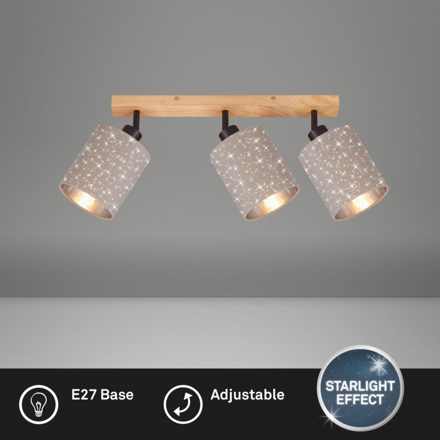Briloner 2078-031 - Faretto SPOTLIGHT 3xE27/25W/230V beige