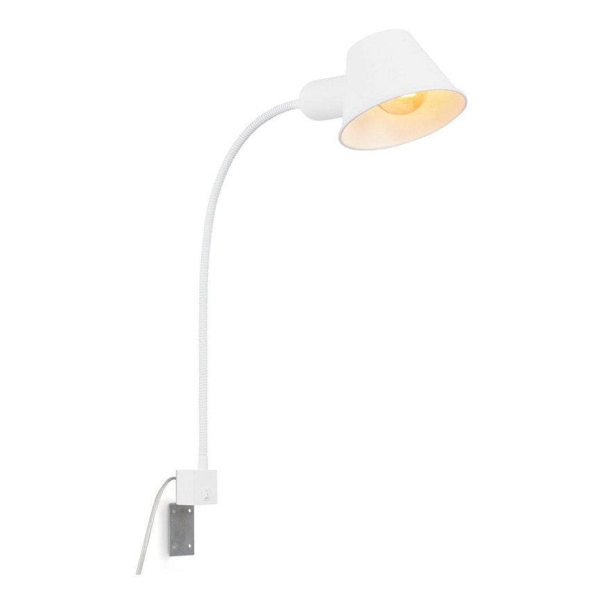 Briloner 2079-016 - Lampada flessibile a parete 1xE27/10W/230V bianco