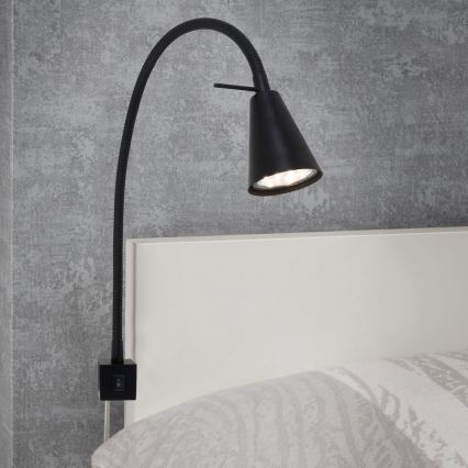Briloner 2080-015 - Lampada da parete flessibile LED COMFORT LIGHT 1xGU10/5W/230V nera