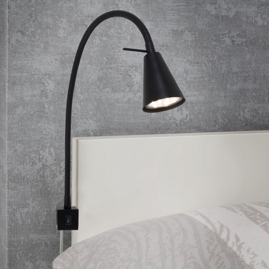 Briloner 2080-015 - Lampada da parete flessibile LED COMFORT LIGHT 1xGU10/5W/230V nera