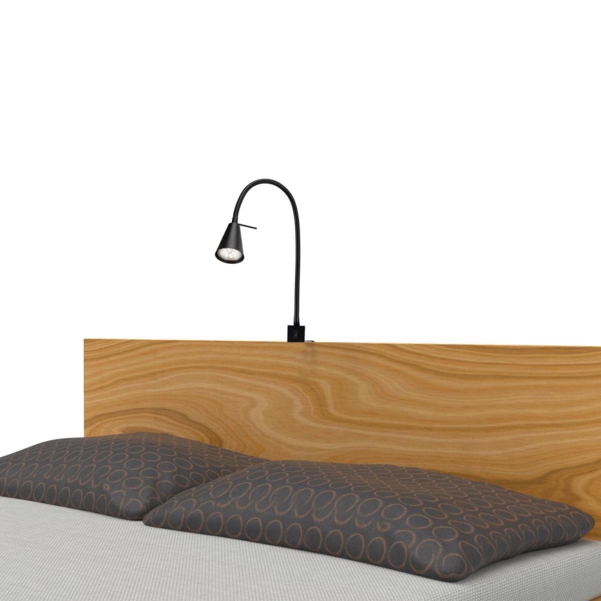 Briloner 2080-015 - Lampada da parete flessibile LED COMFORT LIGHT 1xGU10/5W/230V nera