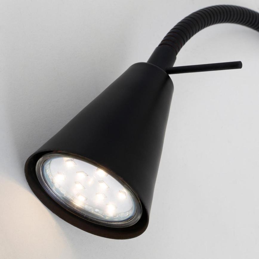 Briloner 2080-015 - Lampada da parete flessibile LED COMFORT LIGHT 1xGU10/5W/230V nera