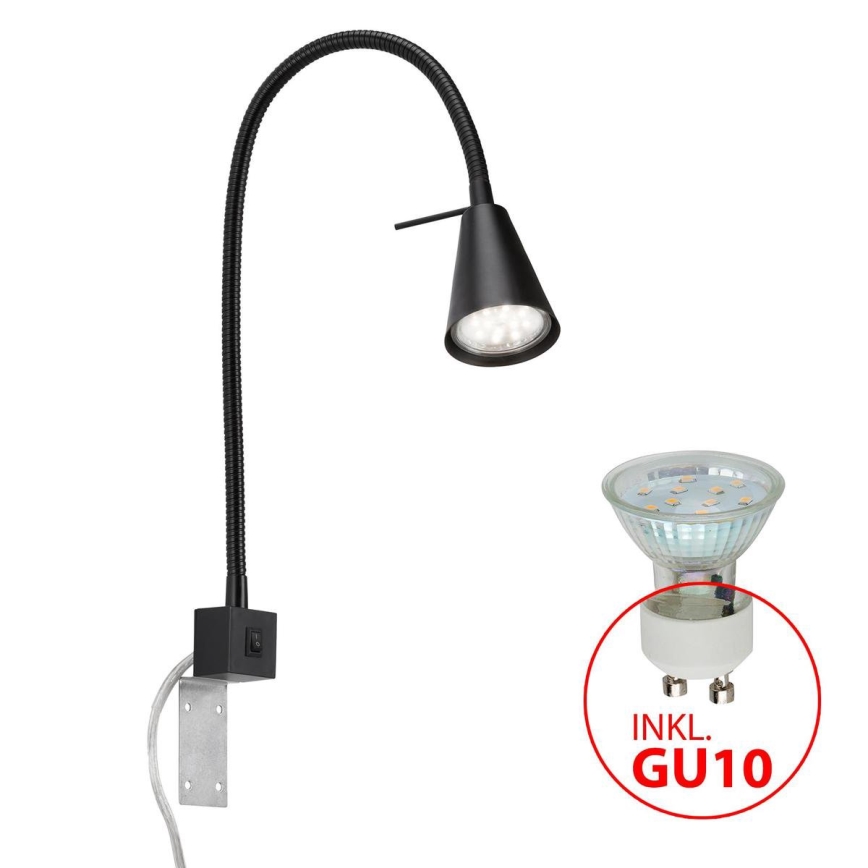 Briloner 2080-015 - LED-Wandlampe COMFORT LIGHT 1xGU10/5W/230V schwarz