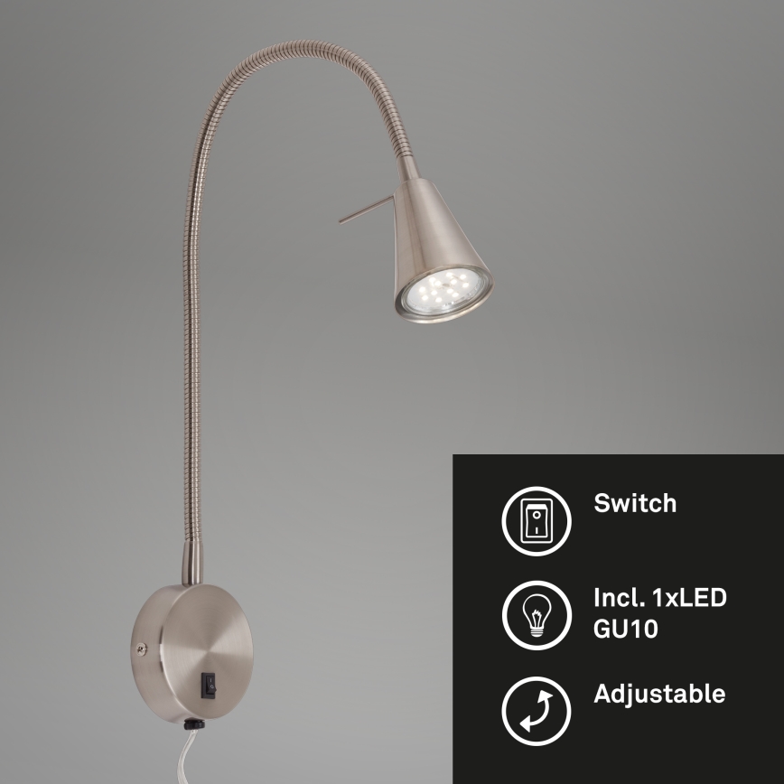 Briloner 2082-012 - Applique a LED COMFORT LIGHT 1xGU10/5W/230V cromo opaco