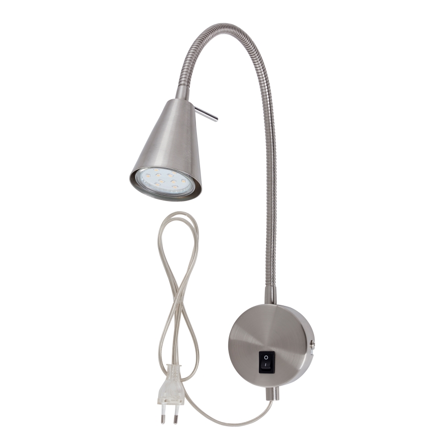 Briloner 2082-012 - Lampada da parete LED flessibile COMFORT LIGHT 1xGU10/5W/230V cromo opaco
