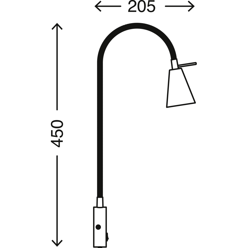 Briloner 2082-012 - Lampada da parete LED flessibile COMFORT LIGHT 1xGU10/5W/230V cromo opaco