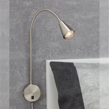 Briloner 2082-012 - Flexible LED-Wandleuchte COMFORT LIGHT 1xGU10/5W/230V mattchrom