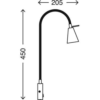 Briloner 2082-012 - Flexible LED-Wandleuchte COMFORT LIGHT 1xGU10/5W/230V mattchrom