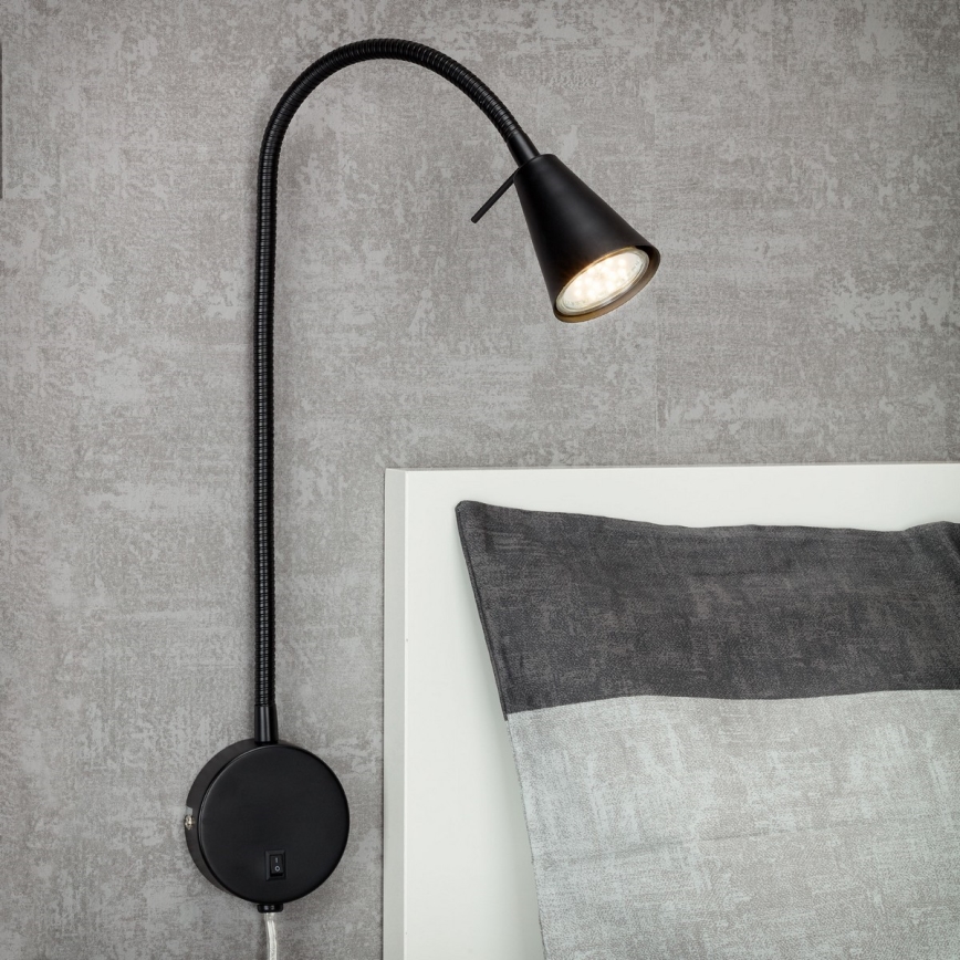 Briloner 2082-015 - Applique a LED COMFORT LIGHT 1xGU10/5W/230V nero