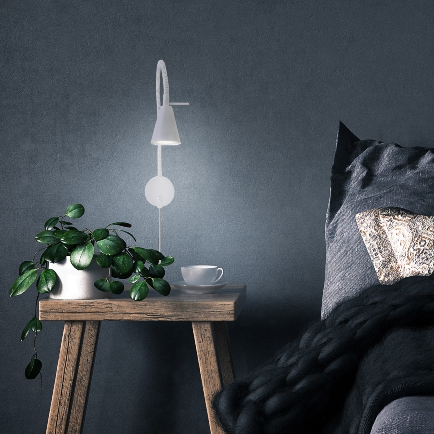 Briloner 2082-016 - Lampada da parete LED flessibile COMFORT LIGHT 1xGU10/5W/230V bianca