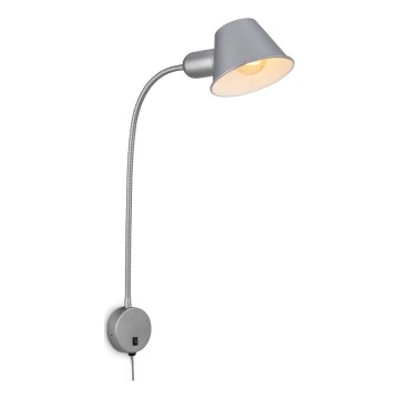 Briloner 2089-014 - Flexible Wandleuchte BRELLO 1xE27/10W/230V mattchrom