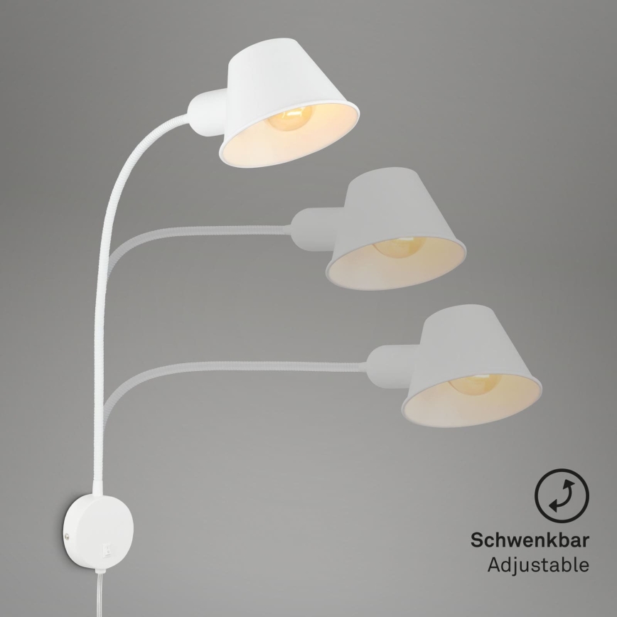 Briloner 2089-016 - Applique murale 1xE27/10W/230V blanche