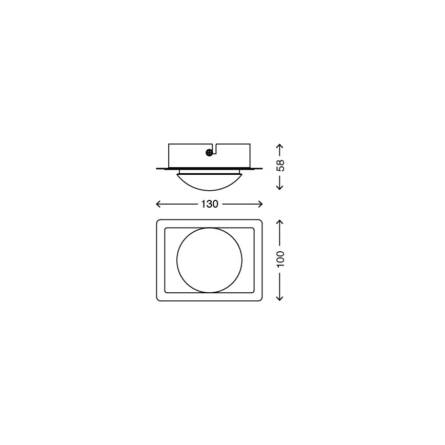 Briloner 2091-018 - Plafonnier salle de bain SURF LED/4,5W/230V IP44