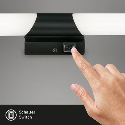 Briloner 2111-015 - LED-Spiegelleuchte für das Badezimmer LED/6,5W/230V 32 cm schwarz
