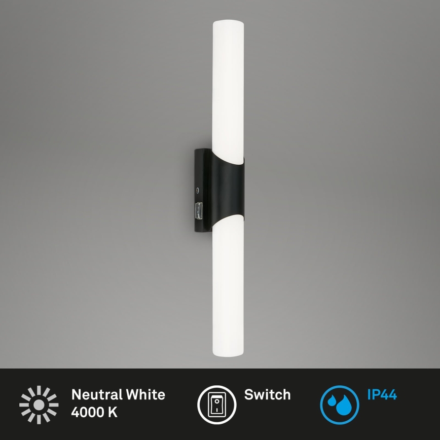 Briloner 2111-115 - LED-Badspiegelleuchte LED/11W/230V IP44 47 cm schwarz