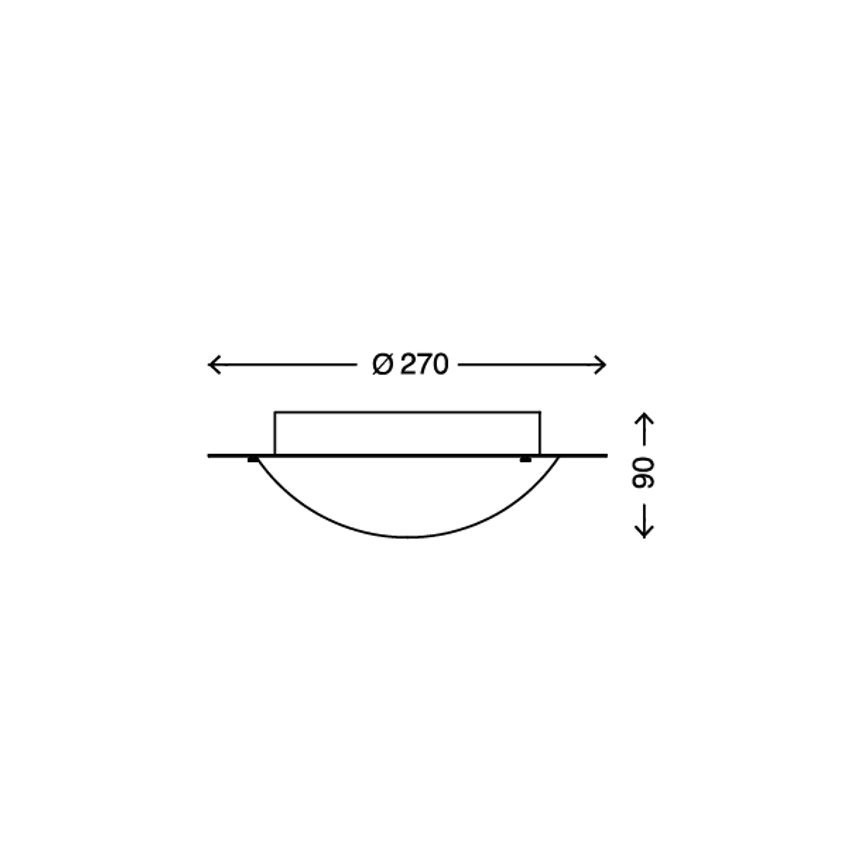 Briloner 2120-018 - Plafonnier salle de bain SPLASH 1xE27/60W/230V IP23