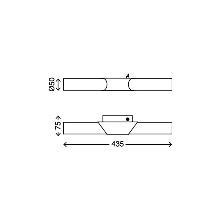 Briloner 2125-022 - Éclairage de miroir SPLASH 2xE14/40W/230V