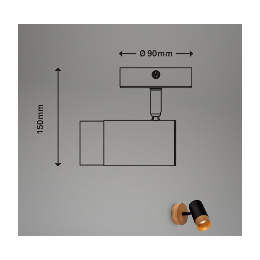 Briloner 2144015 - Spot mural SPOT 1xGU10/9W/230V