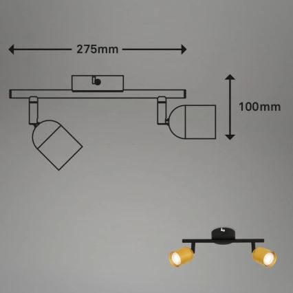 Briloner 2145-027 - Spot orientable 2x GU10, 9 W, 230 V