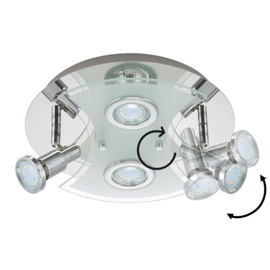 Briloner 2159-048LM - Luce Spot a LED SPLASH 4xGU10/3W/230V