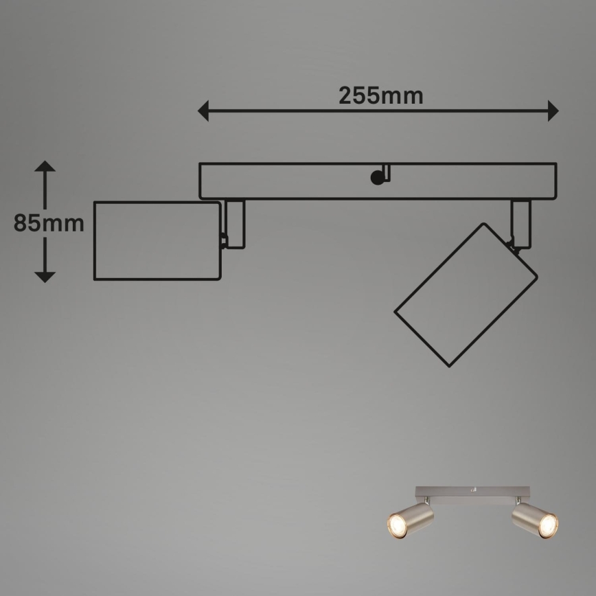 Briloner 2172-022 - Spotleuchte 2xGU10/9W/230V mattchrom