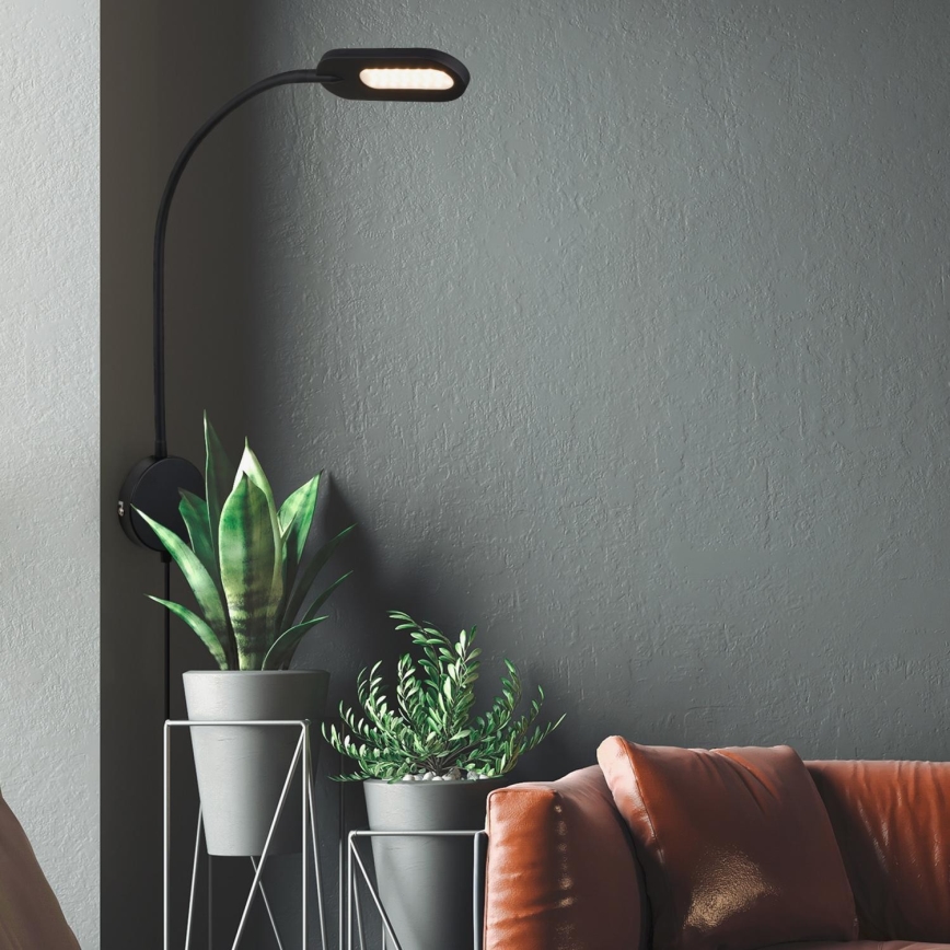 Briloner 2177015 - LED Dimmbar flexible wall Leuchte LED/6W/230V schwarz