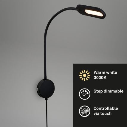Briloner 2177015 - LED Dimmbar flexible wall Leuchte LED/6W/230V schwarz