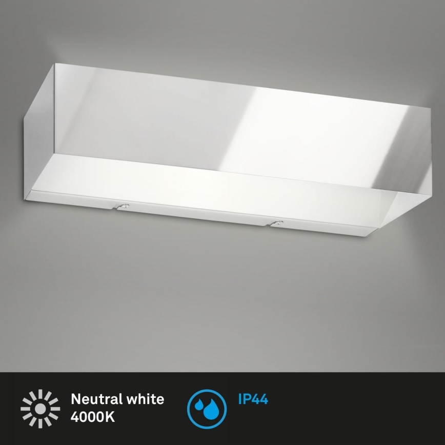 Briloner 2204-018 - Applique murale extérieure LED/8W/230V IP44 chrome brillant