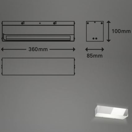Briloner 2204-018 - Applique murale extérieure LED/8W/230V IP44 chrome brillant