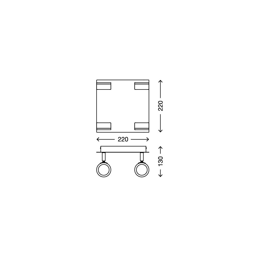 Briloner 2212-048 - Spot salle de bain SURF 4xLED/4,5W/230V