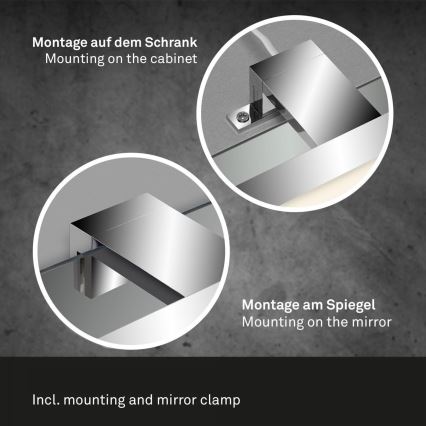 Briloner 2299-018 - Illuminazione specchio da bagno LED dimmerabile COOL&COSY LED/8W/230V 2700/4000K IP44