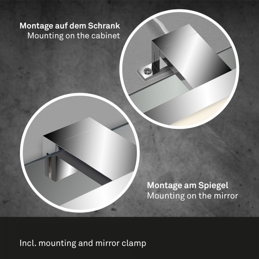 Briloner 2299-018 - Illuminazione specchio da bagno LED dimmerabile COOL&COSY LED/8W/230V 2700/4000K IP44