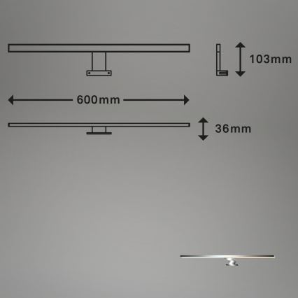Briloner 2299-018 - Illuminazione specchio da bagno LED dimmerabile COOL&COSY LED/8W/230V 2700/4000K IP44