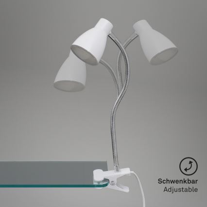 Briloner 2615-016P - Lampada con morsetto LED GRIP LED/2,5W/230V bianco