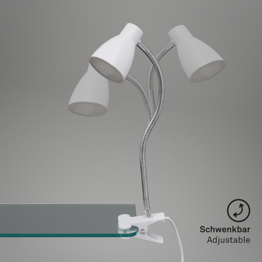 Briloner 2615-016P - Lampada con morsetto LED GRIP LED/2,5W/230V bianco