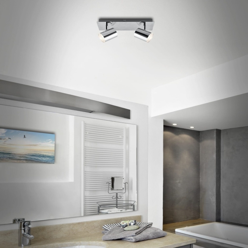 Briloner 2731-028 - Badezimmer-Spot BANYO 2xGU10/5W/230V IP44 in glänzendem Chrom