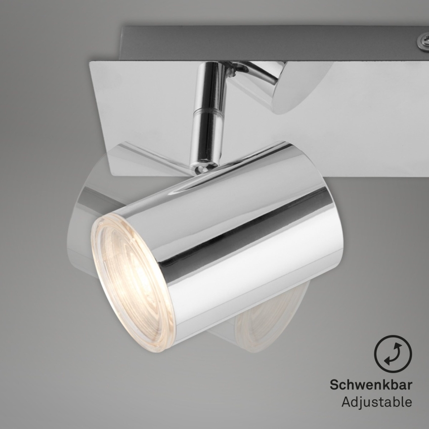 Briloner 2731-028 - Spot pour salle de bains BANYO 2xGU10/5W/230V IP44 chrome brillant