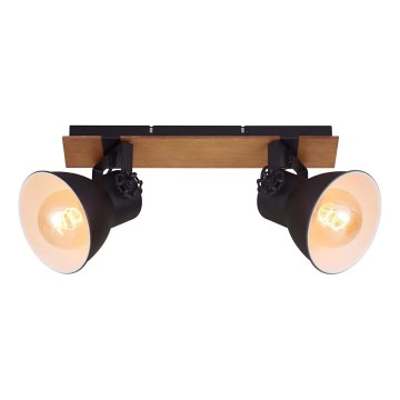 Briloner 2742-025 - Faretto SPOTLIGHT 2xE27/40W/230V nero/marrone