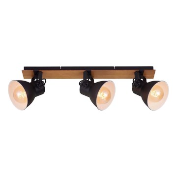Briloner 2742-035 - Faretto SPOTLIGHT 3xE27/40W/230V nero/marrone
