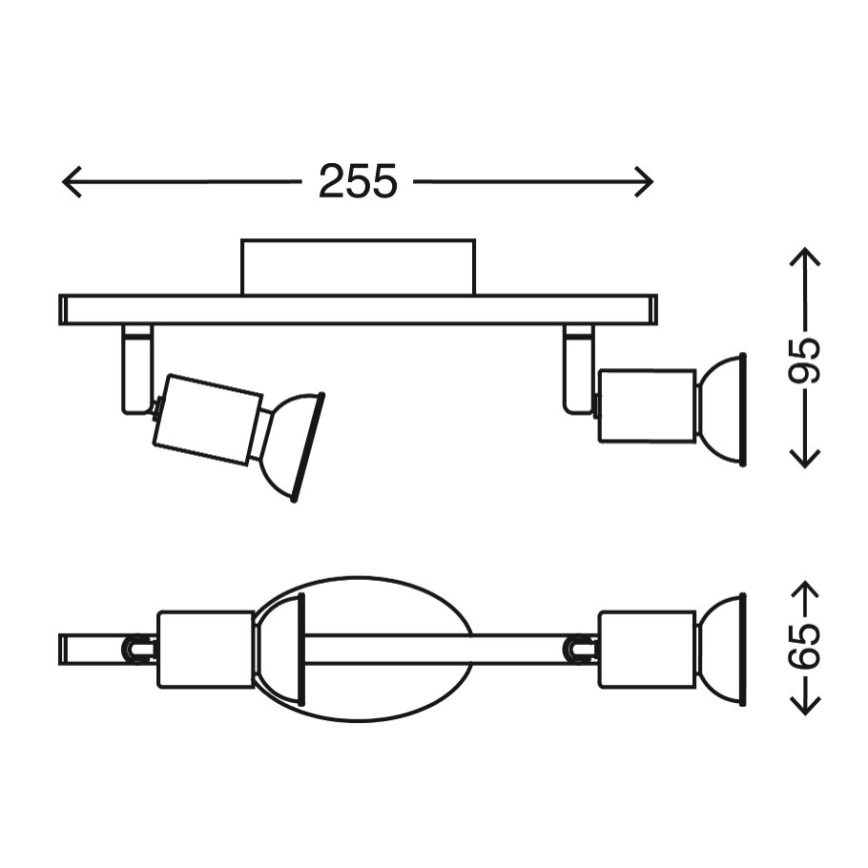 Briloner 2767-026 - Faretto LED 2xGU10/6W/230V bianco