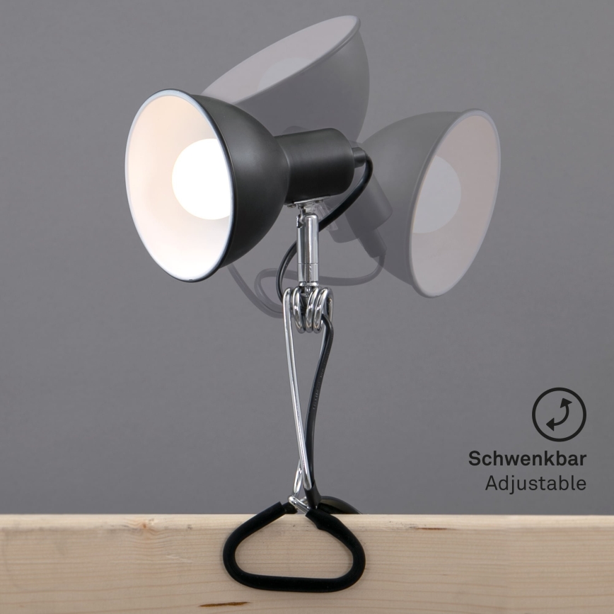 Briloner 2790-015 - Clip-Lampe FIX 1xE14/8W/230V schwarz/Chrom glänzend