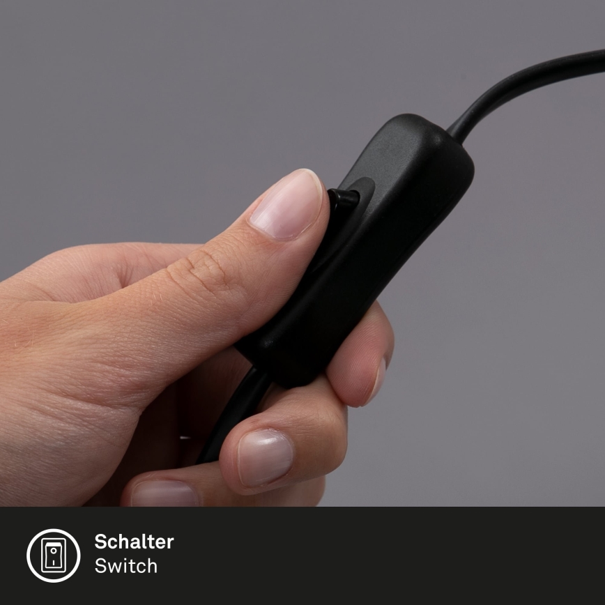 Briloner 2790-015 - Clip-Lampe FIX 1xE14/8W/230V schwarz/Chrom glänzend