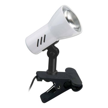 Briloner 2794/016P - Lampe à pince 1xE14/40W/230V noire/blanche