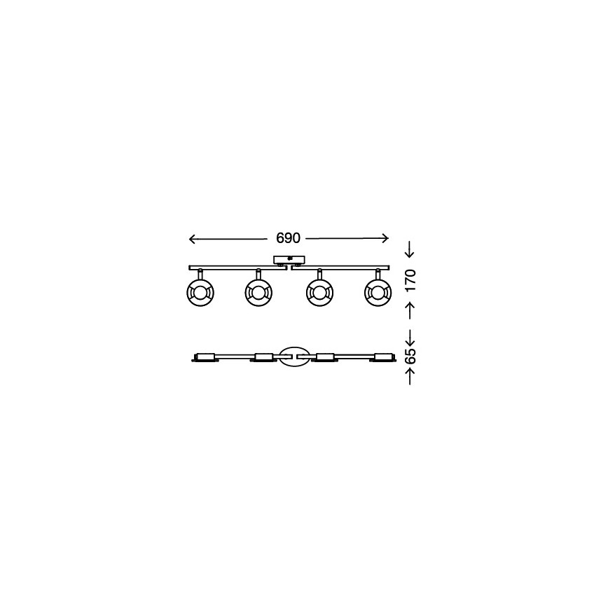 Briloner 2798-042 - Faretto STONE LED 4xLED/4,5W/230V